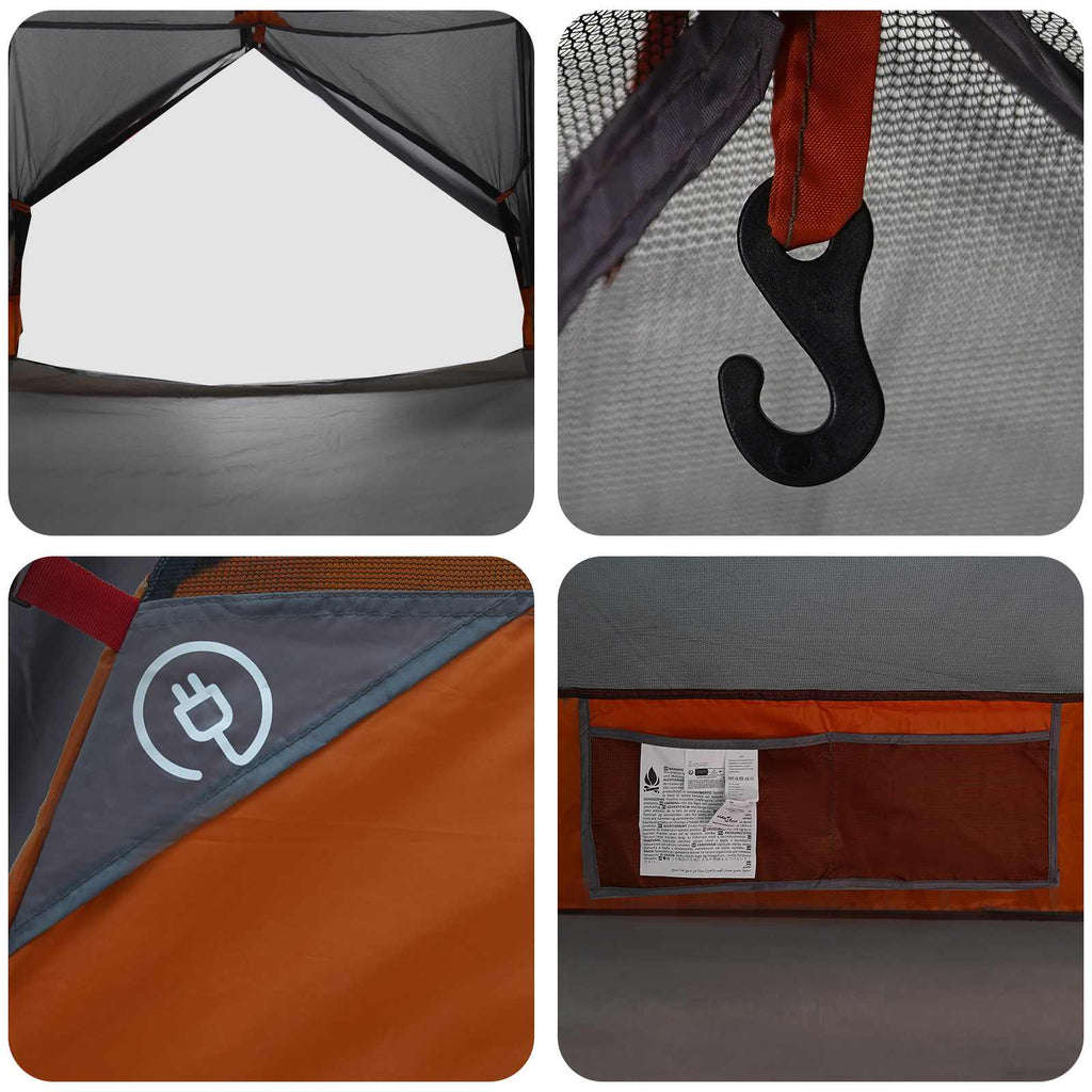 Tenda da backpacking Grigio e arancione 2 persone
