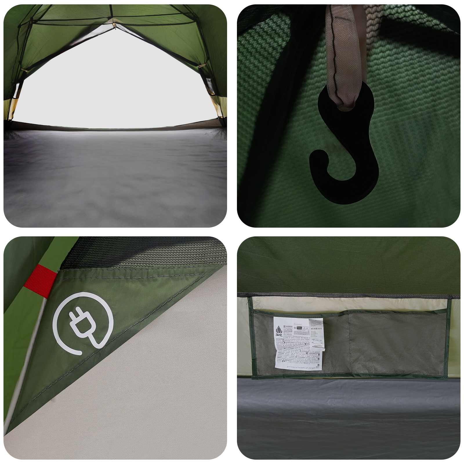 Tenda da backpacking Verde 4 persone