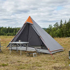 Tenda da backpacking Grigio e arancione 222 x 85 x 125 cm