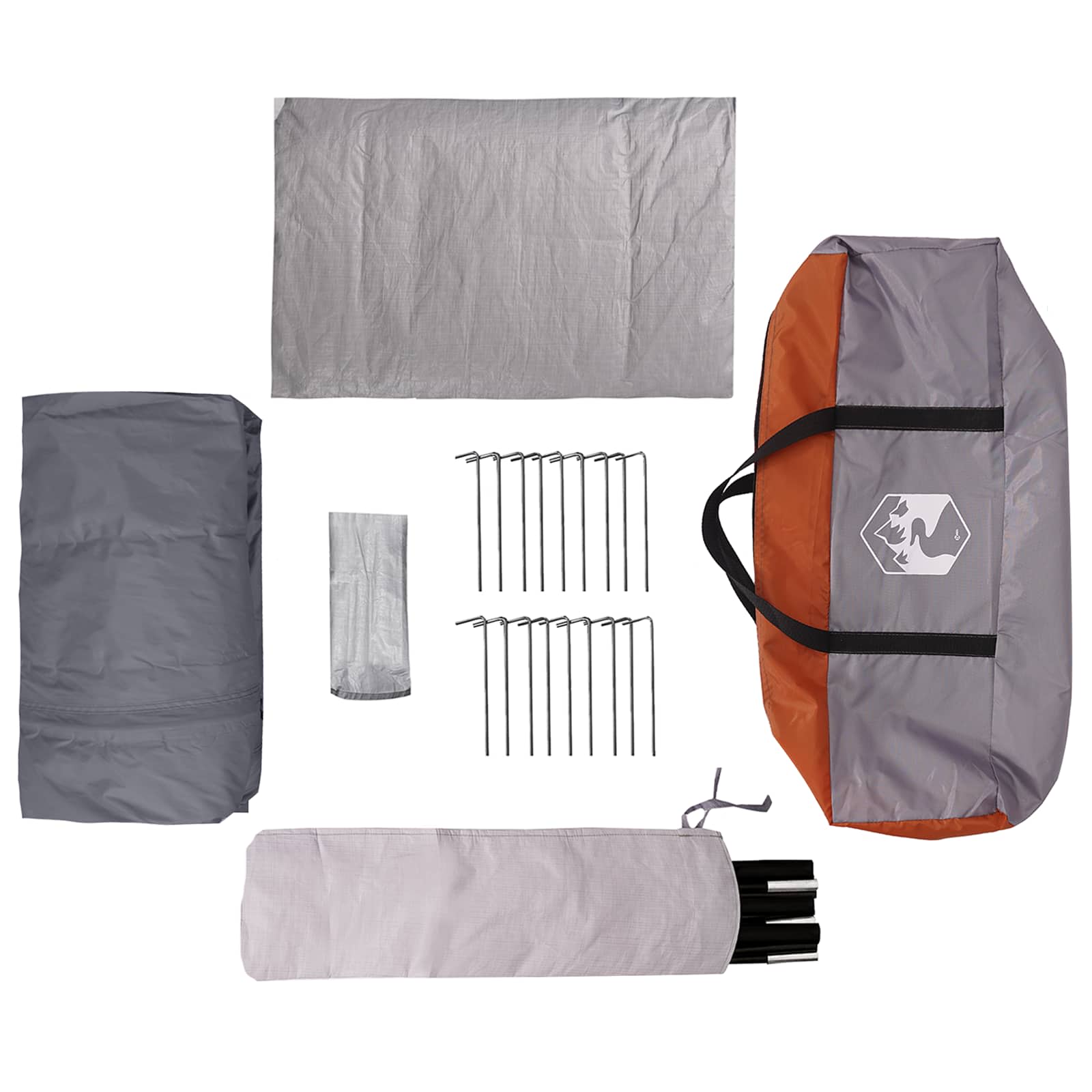 Tenda a tunnel Grigio e arancione 475 x 220 x 192 cm