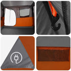 Tenda a tunnel Grigio e arancione 475 x 220 x 192 cm