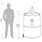 Tenda per toilet pop-up con corda sospesa Verde 97 x 126 cm