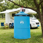Tenda per toilet pop-up con corda sospesa Blu 97 x 126 cm