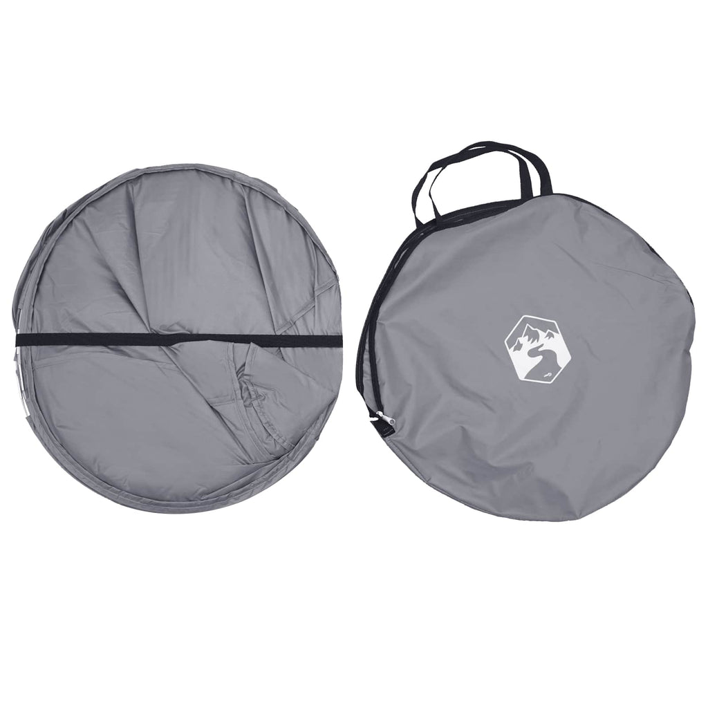Tenda per toilet pop-up con corda sospesa Grigio e arancione