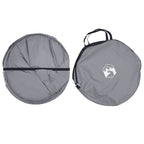 Tenda per toilet pop-up con corda sospesa Grigio e arancione