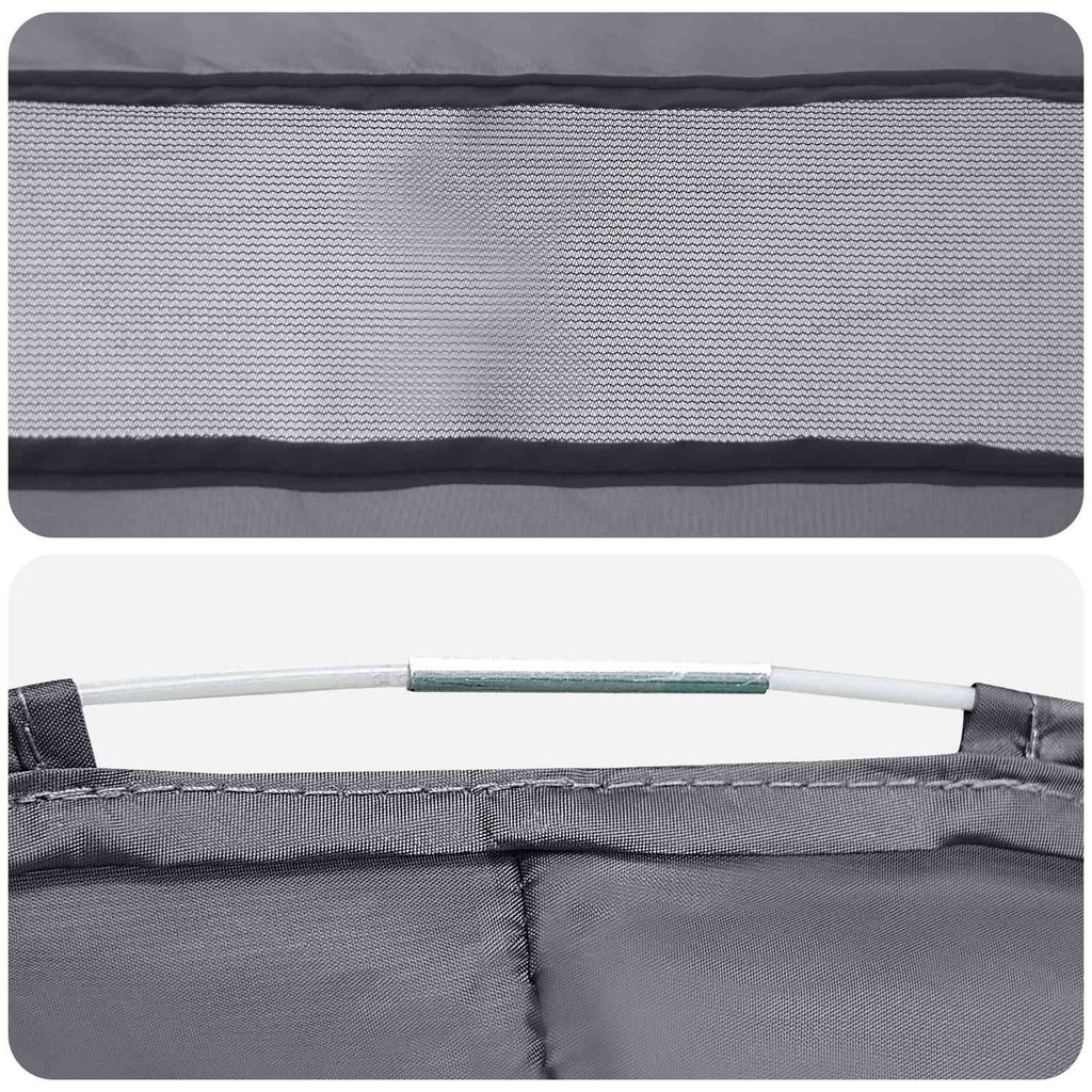 Tenda per toilet pop-up con corda sospesa Grigio e arancione