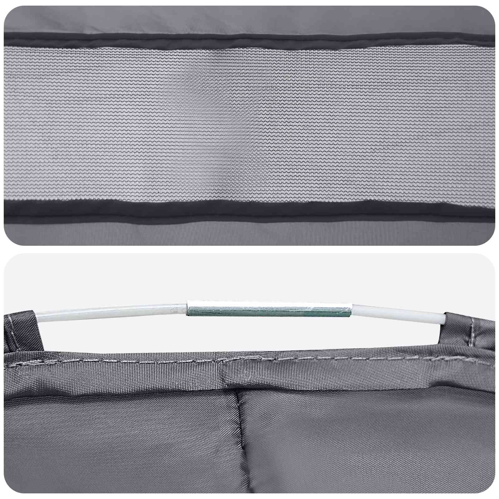 Tenda per toilet pop-up con corda sospesa Grigio e arancione