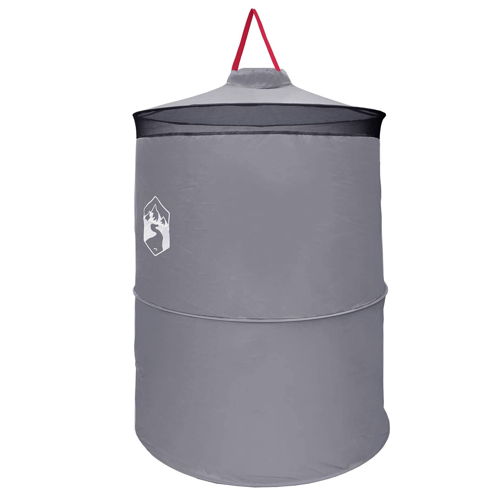 Tenda per toilet pop-up con corda sospesa Grigio e arancione