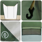 Tenda Party Verde 4 persone Poliestere 185T con rivestimento PU