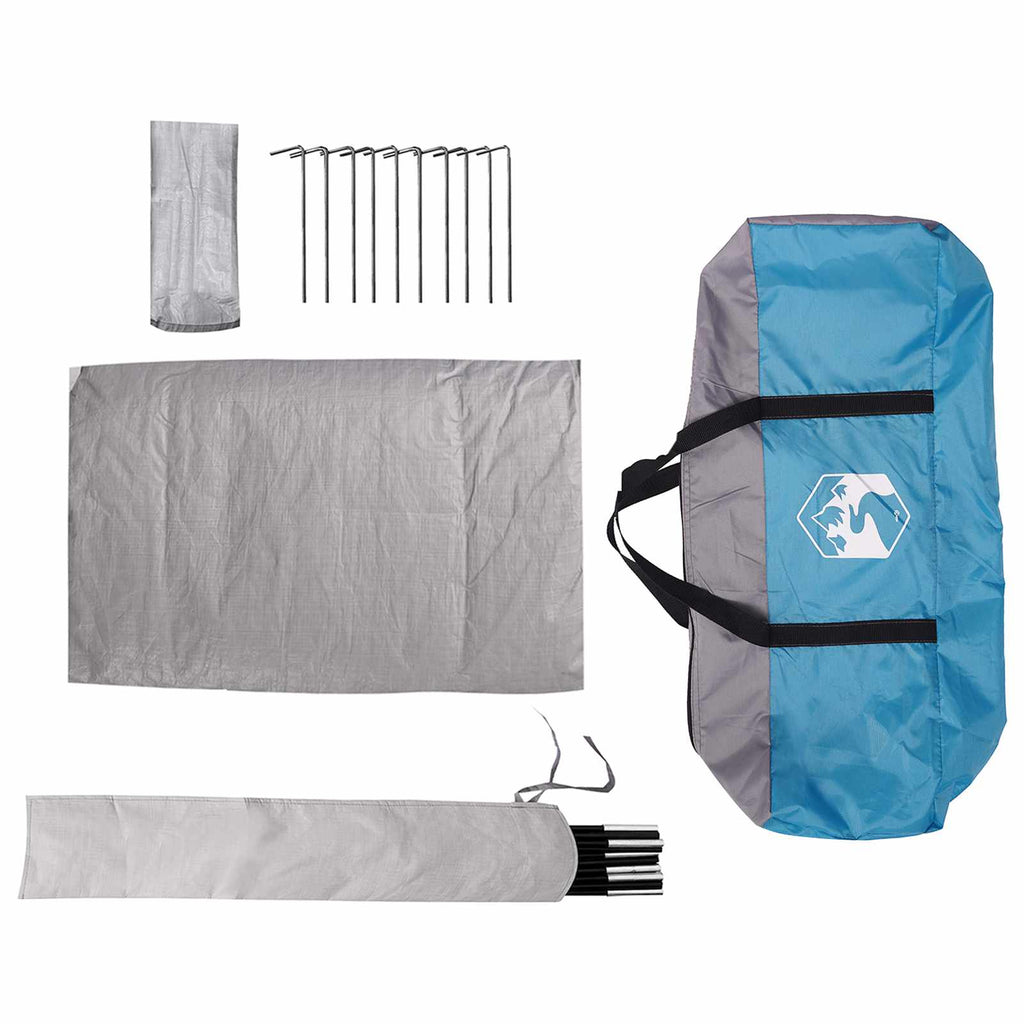 Tenda Party Blu 4 persone Poliestere 185T con rivestimento PU