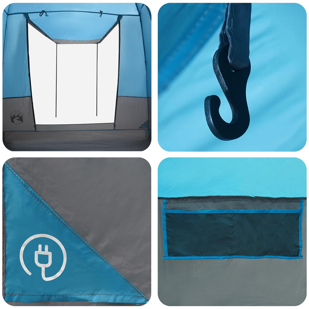 Tenda Party Blu 4 persone Poliestere 185T con rivestimento PU