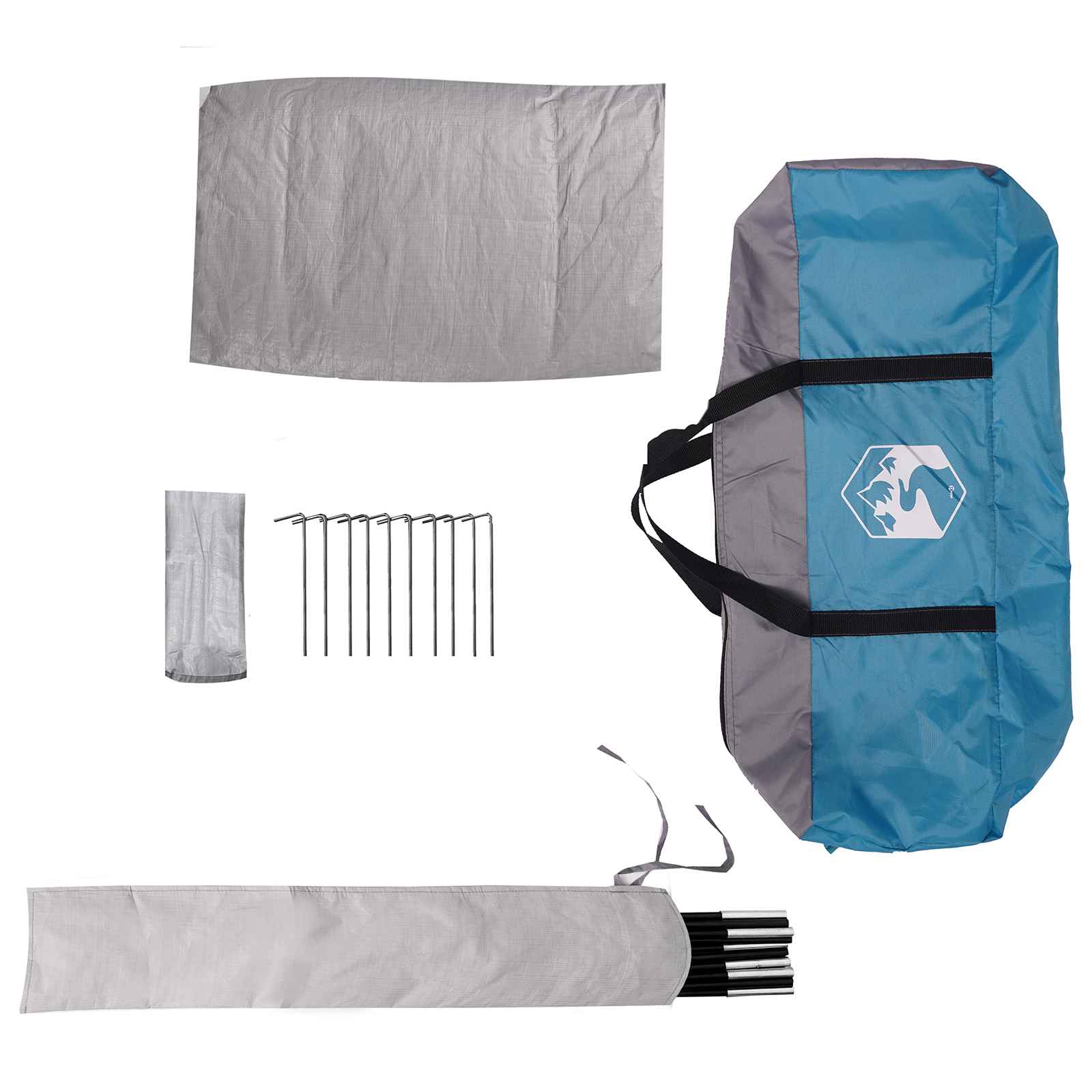Tenda Party Blu 10 persone Poliestere 185T con rivestimento PU