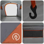 Tenda a tunnel Grigio e arancione 505 x 330 x 204 cm