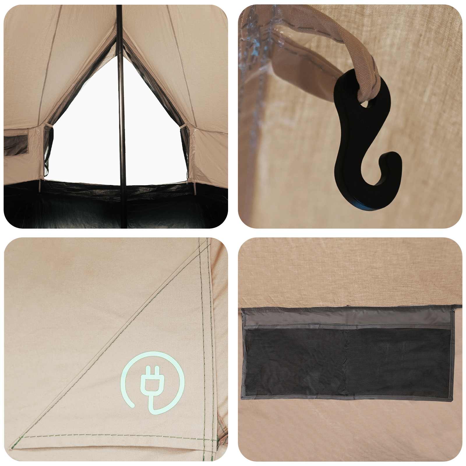Tenda Familiare Crema 6 persone Policotone