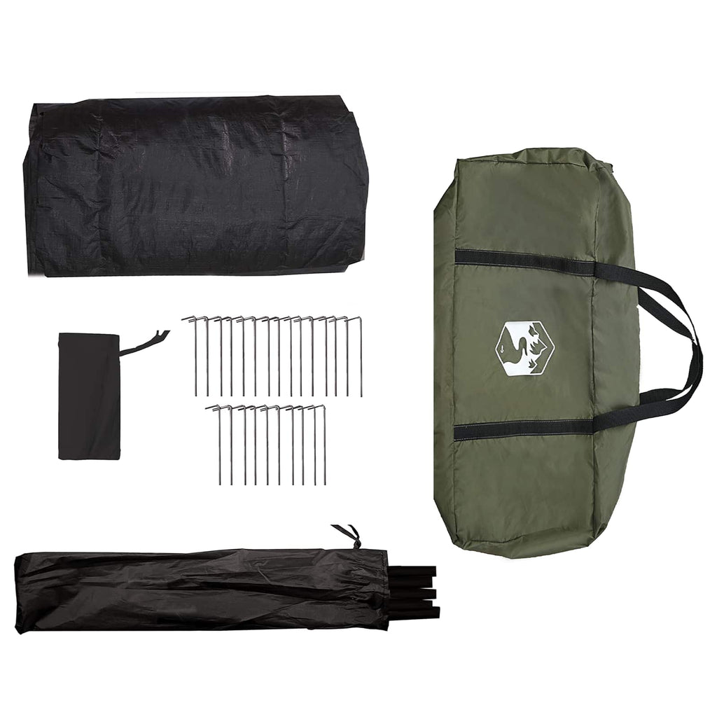 Tenda Familiare Verde militare 6 persone Policotone