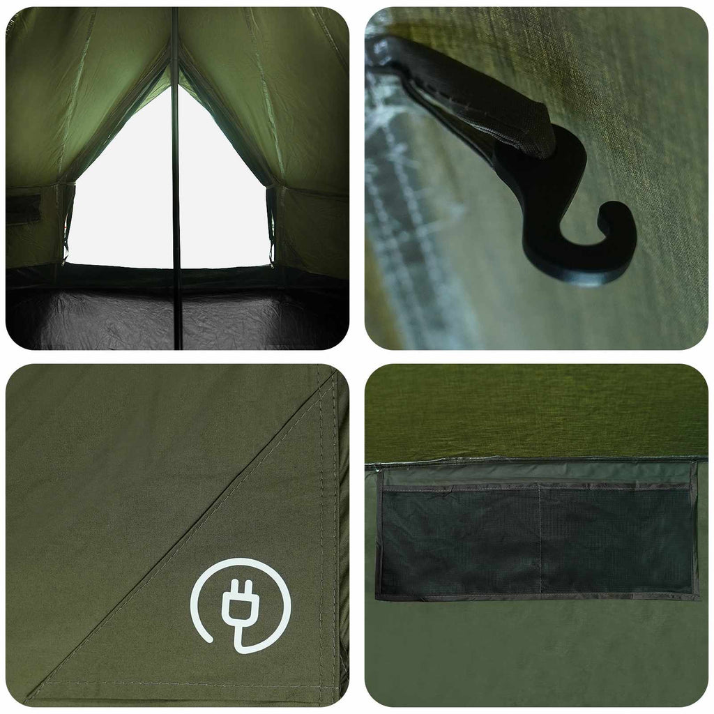 Tenda Familiare Verde militare 6 persone Policotone
