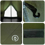 Tenda Familiare Verde militare 6 persone Policotone