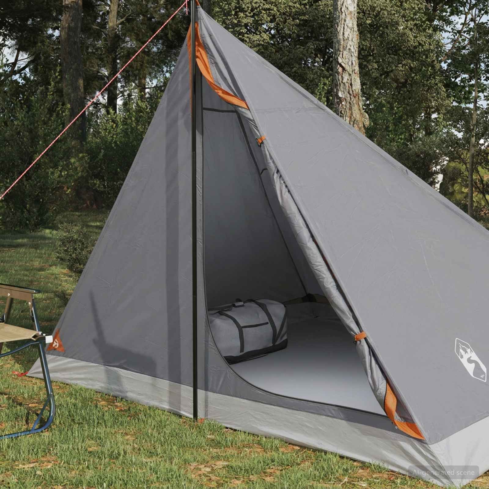 Tenda da backpacking Grigio e arancione 4 persone