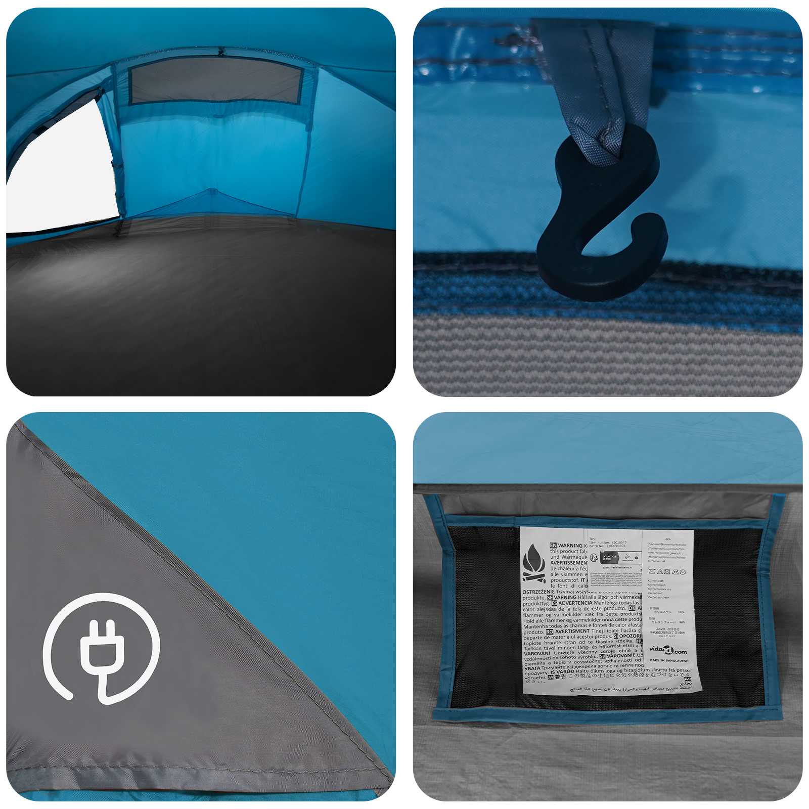Tenda da backpacking Blu 4 persone