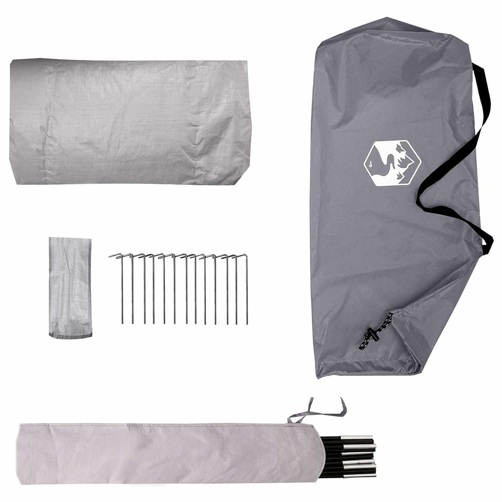 Tenda da backpacking Grigio e arancione 4 persone