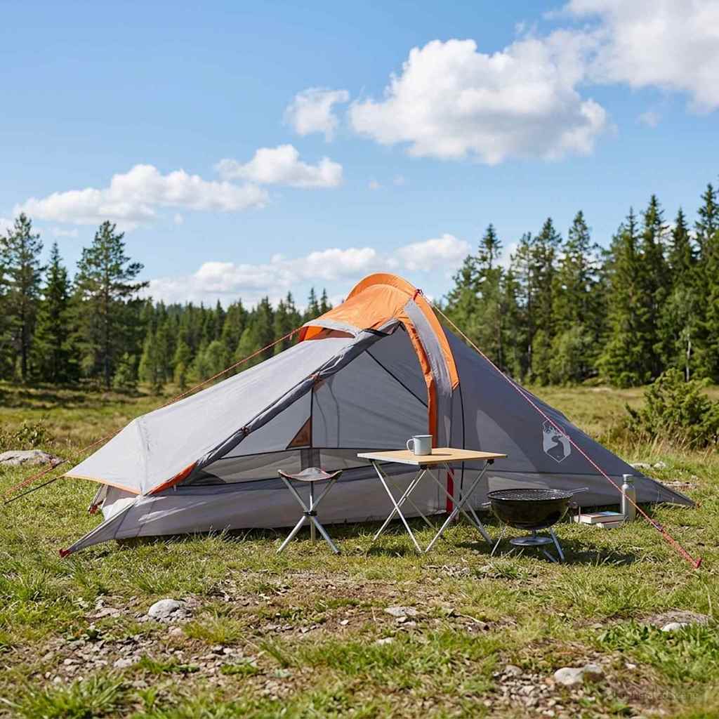 Tenda da backpacking Grigio e arancione 2 persone
