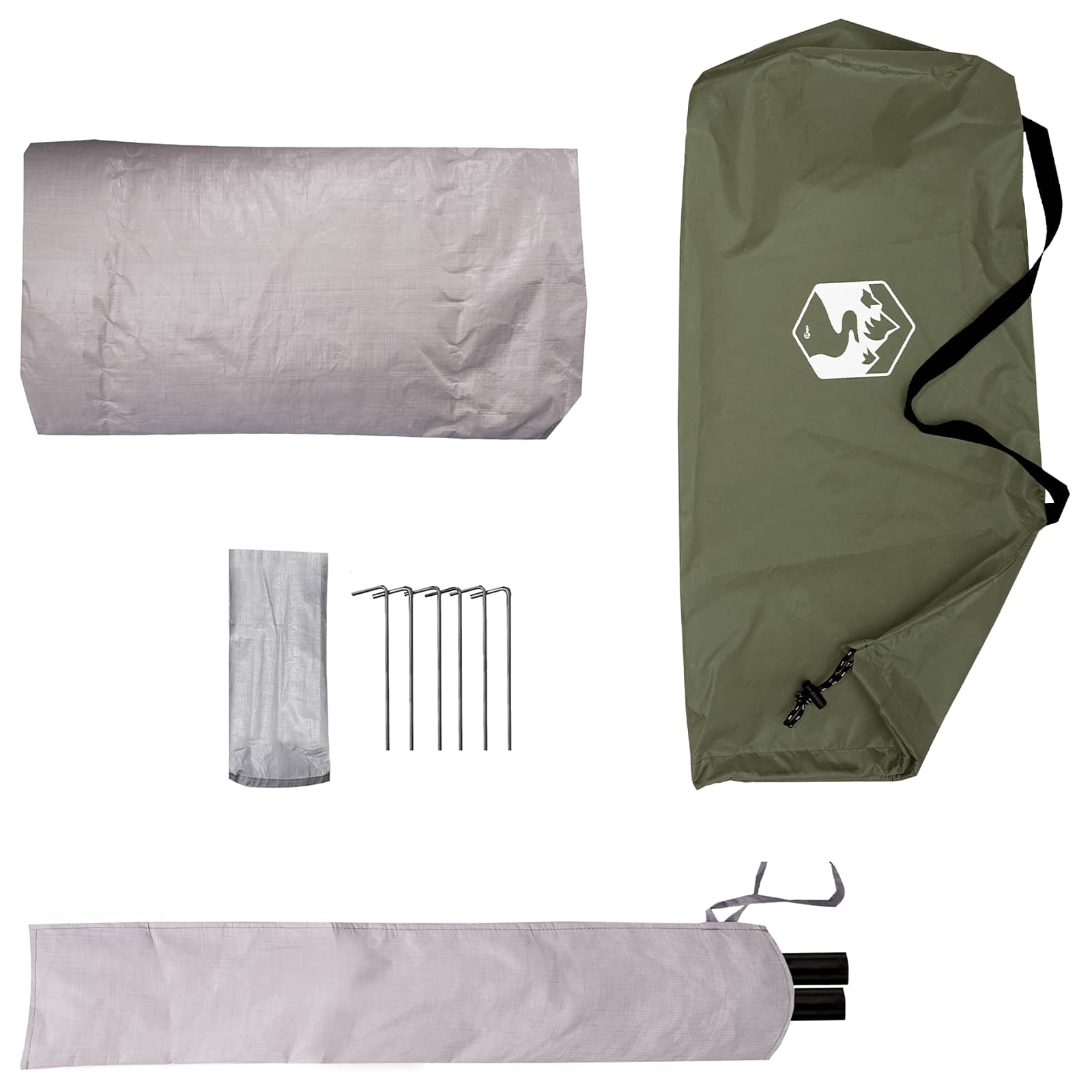 Tenda da backpacking Verde Oliva 2 persone