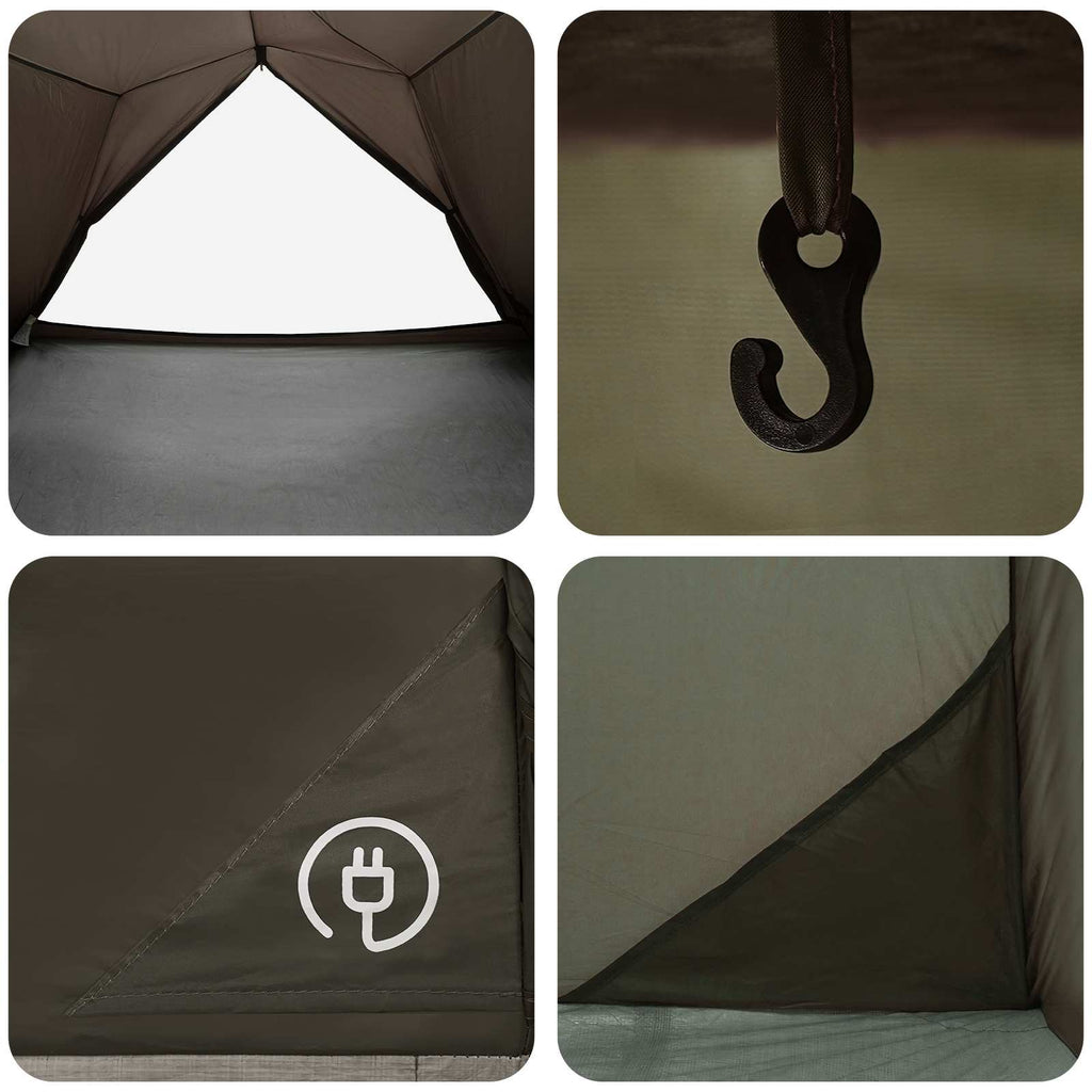 Tenda a tunnel Marrone e Grigio 4 persone
