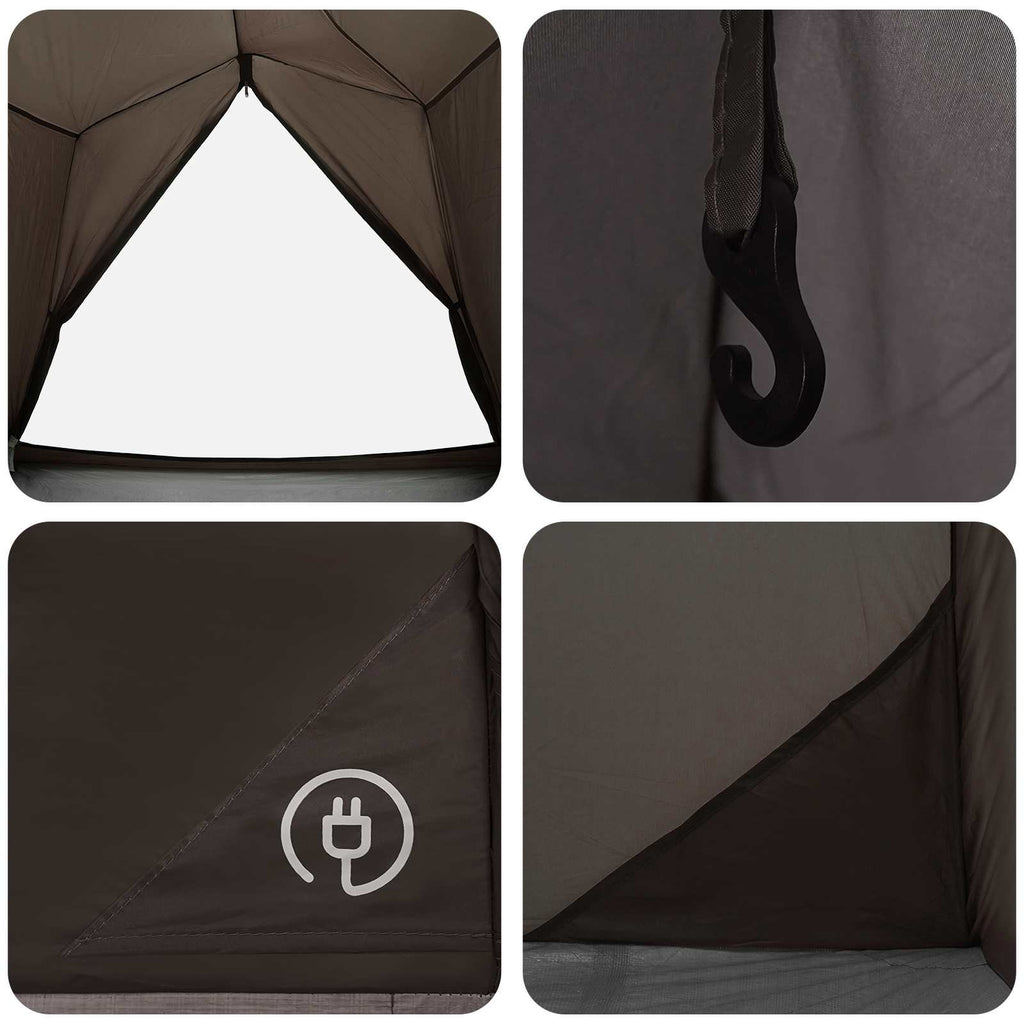 Tenda a tunnel Marrone e Grigio 2 persone