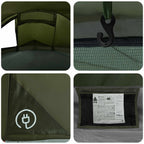 Tenda da backpacking Verde Oliva 4 persone
