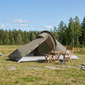 Tenda da backpacking Marrone e Grigio 4 persone