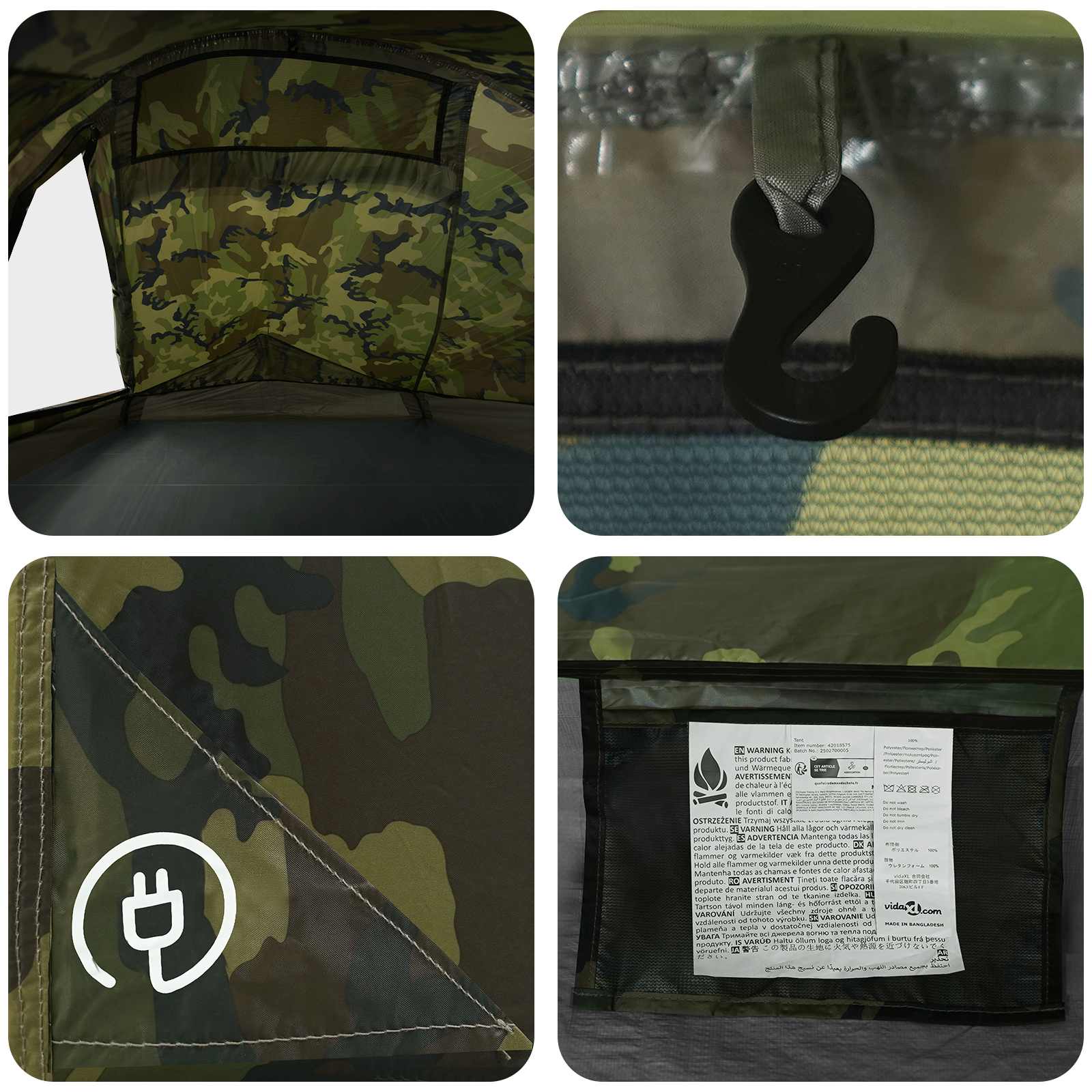Tenda da backpacking Mimetico 4 persone