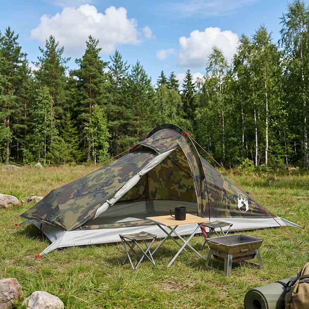 Tenda da backpacking Mimetico 4 persone