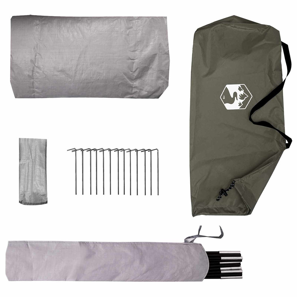 Tenda da backpacking Verde Oliva 2 persone