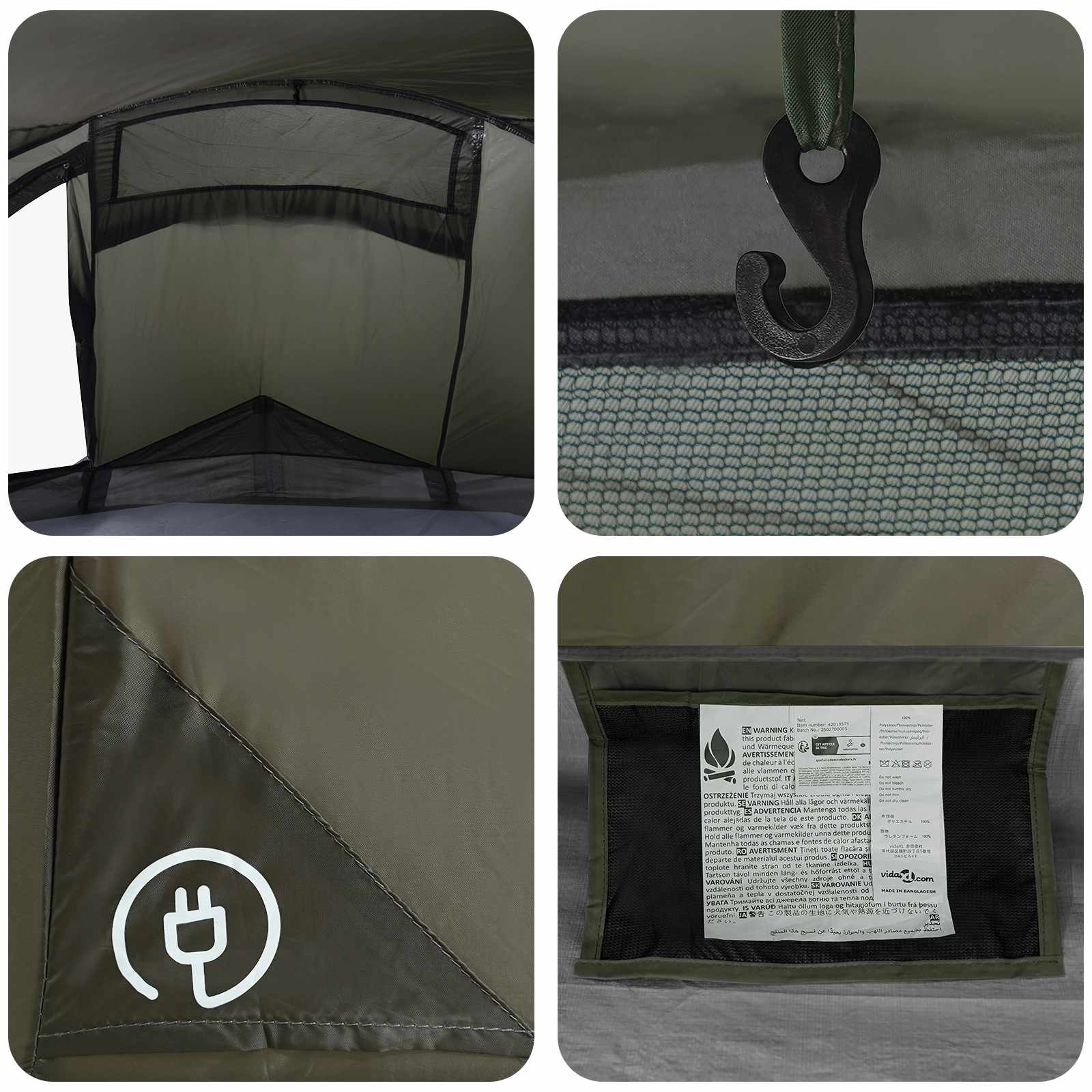 Tenda da backpacking Verde Oliva 2 persone