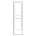 Mensola tubolare Bianco 42,5 x 27 x 91,5 cm Alluminio