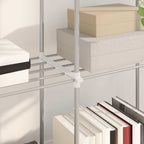 Mensola tubolare Bianco 86 x 27 x 90 cm Alluminio