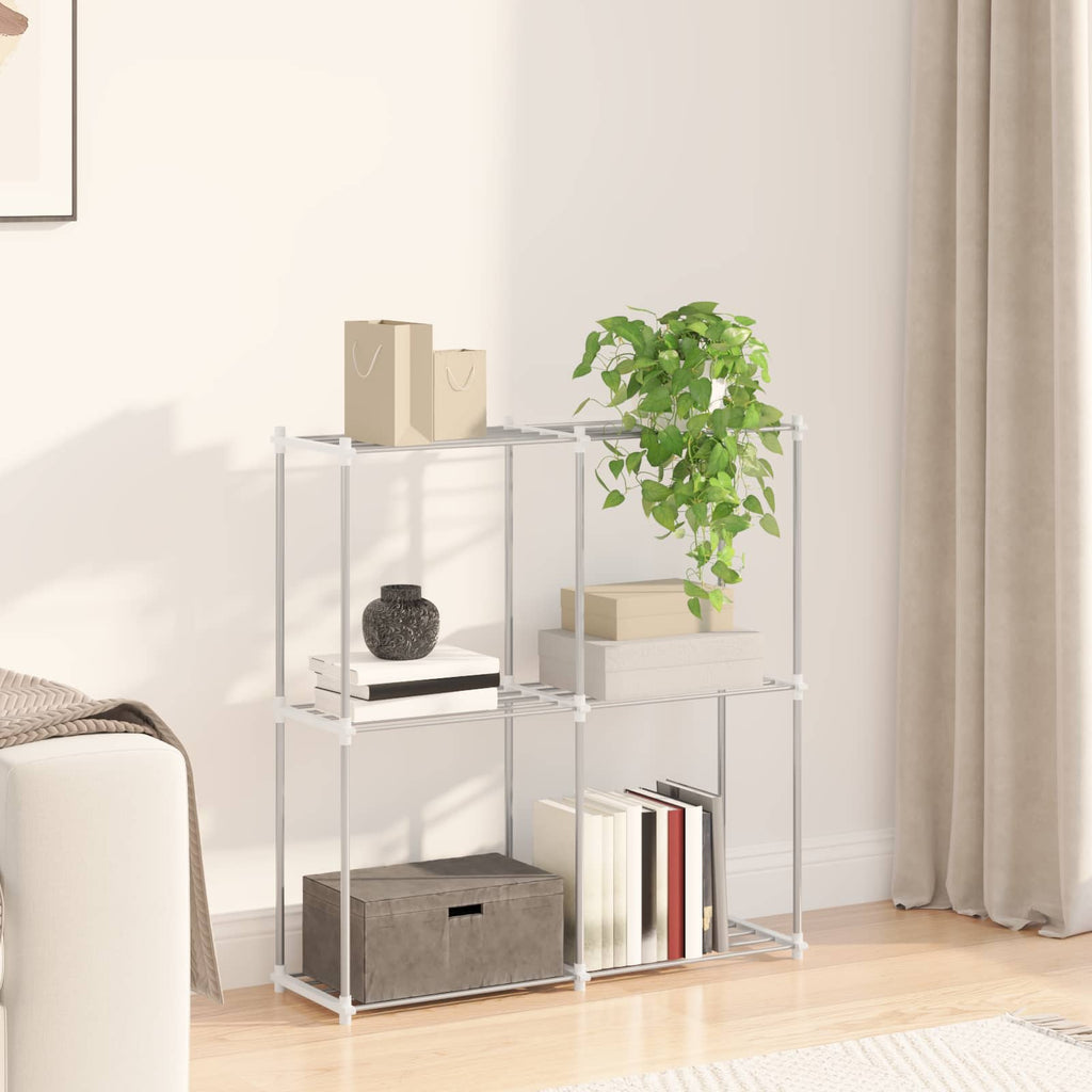 Mensola tubolare Bianco 86 x 27 x 90 cm Alluminio