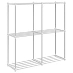 Mensola tubolare Bianco 86 x 27 x 90 cm Alluminio