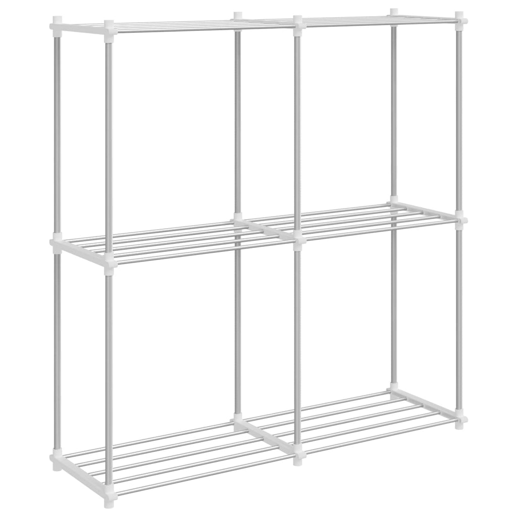 Mensola tubolare Bianco 86 x 27 x 90 cm Alluminio