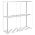 Mensola tubolare Bianco 86 x 27 x 90 cm Alluminio