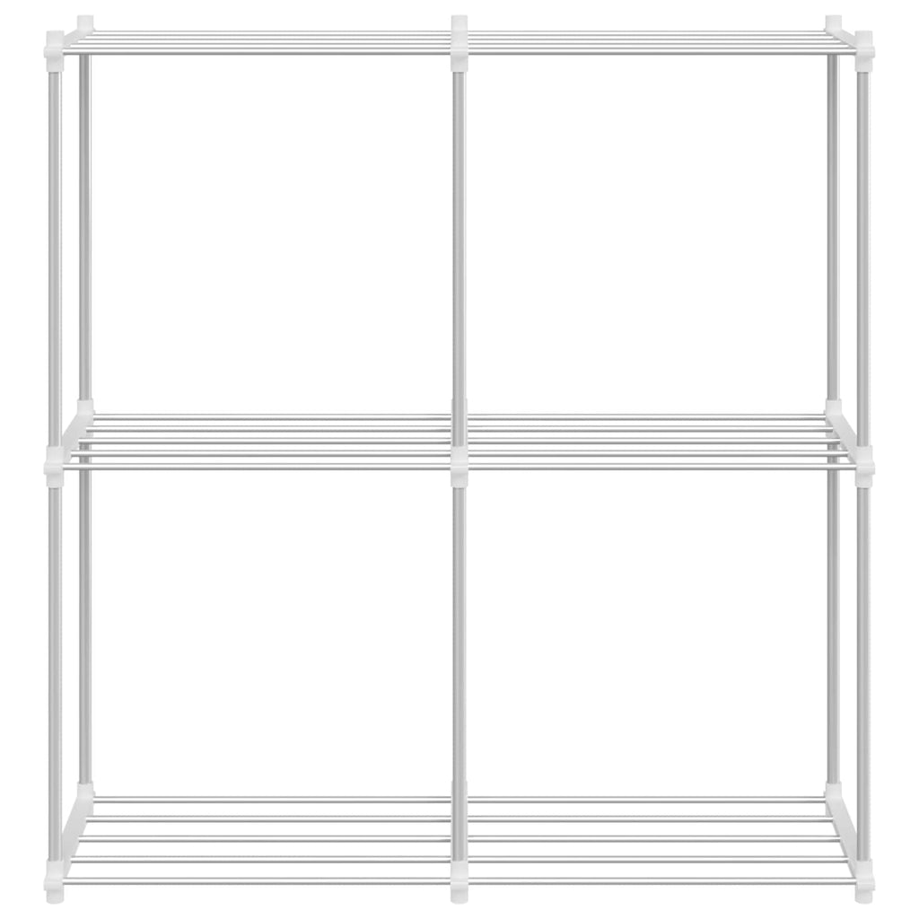 Mensola tubolare Bianco 86 x 27 x 90 cm Alluminio