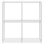 Mensola tubolare Bianco 86 x 27 x 90 cm Alluminio