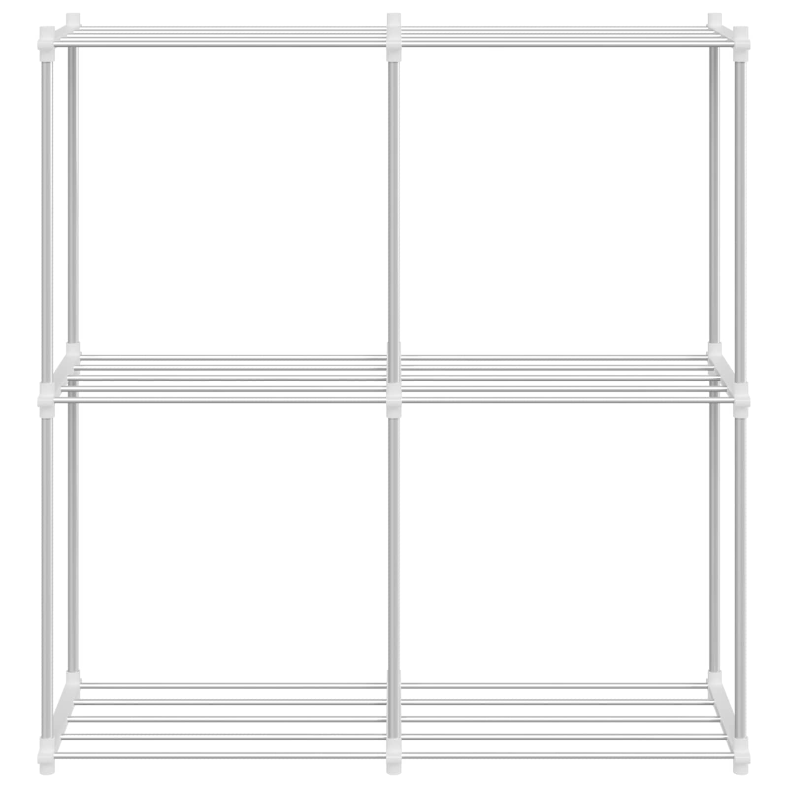 Mensola tubolare Bianco 86 x 27 x 90 cm Alluminio
