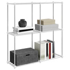 Mensola tubolare Bianco 86 x 27 x 90 cm Alluminio