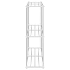 Mensola tubolare Bianco 86 x 27 x 90 cm Alluminio