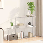 Mensola tubolare Bianco 129 x 27 x 132 cm Alluminio