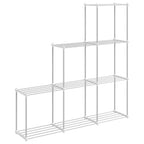 Mensola tubolare Bianco 129 x 27 x 132 cm Alluminio