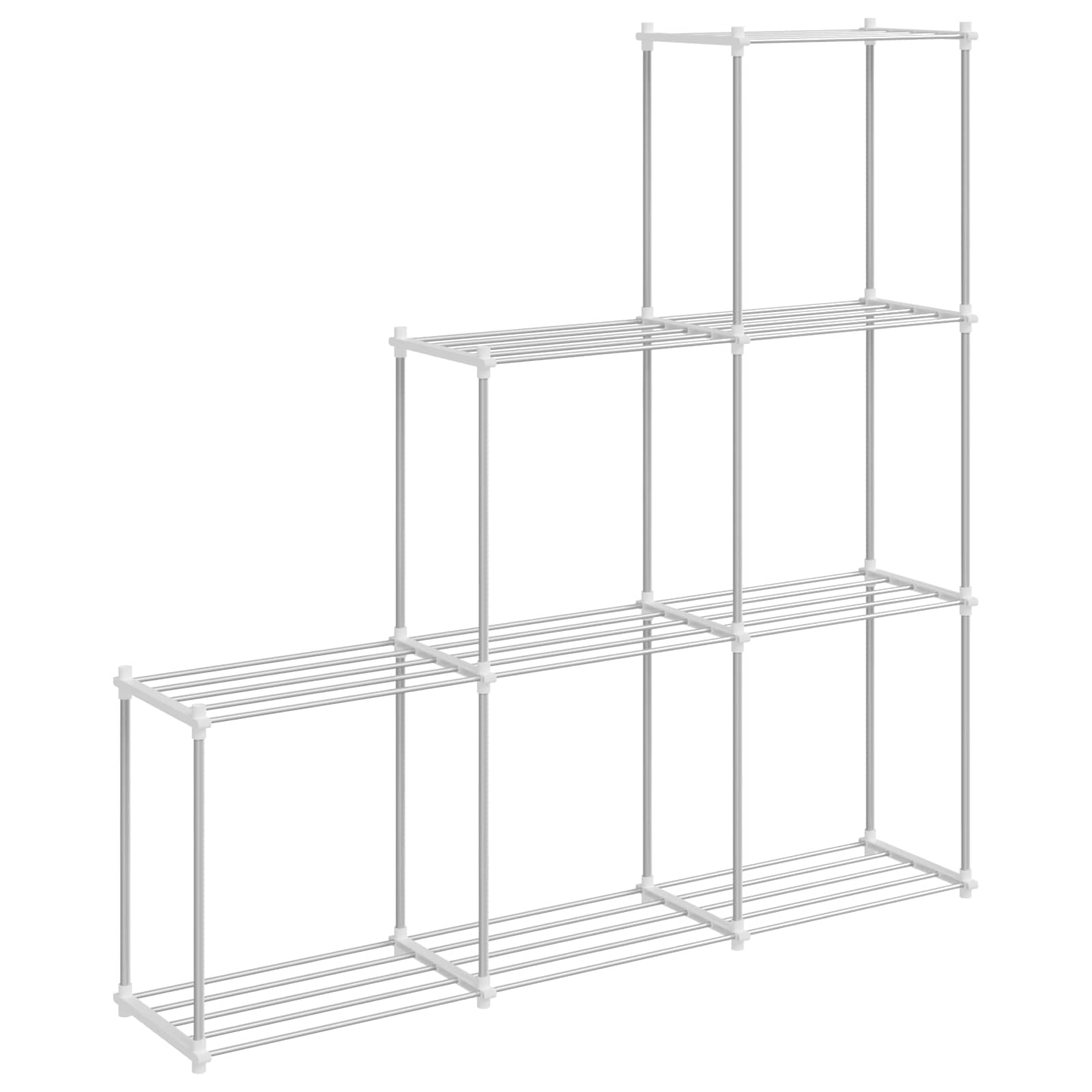 Mensola tubolare Bianco 129 x 27 x 132 cm Alluminio
