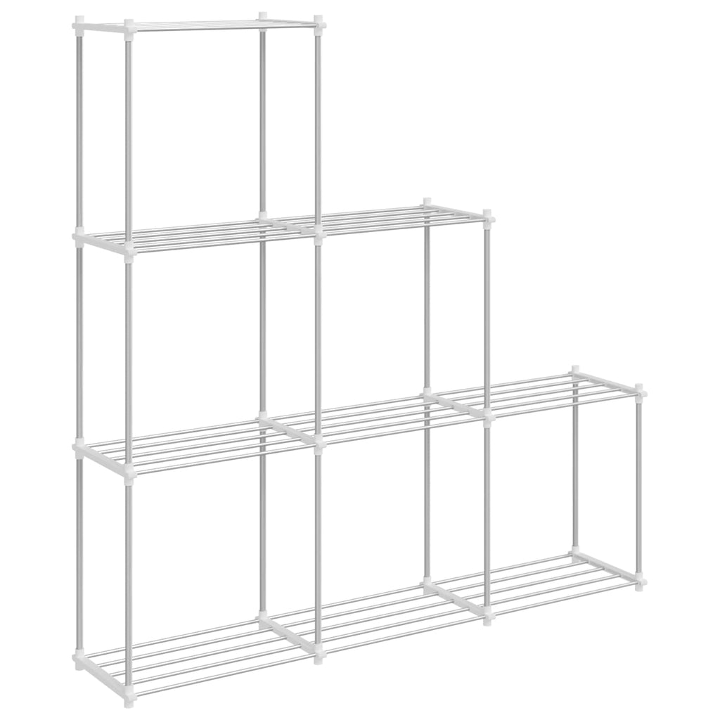 Mensola tubolare Bianco 129 x 27 x 132 cm Alluminio