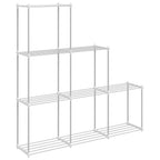Mensola tubolare Bianco 129 x 27 x 132 cm Alluminio